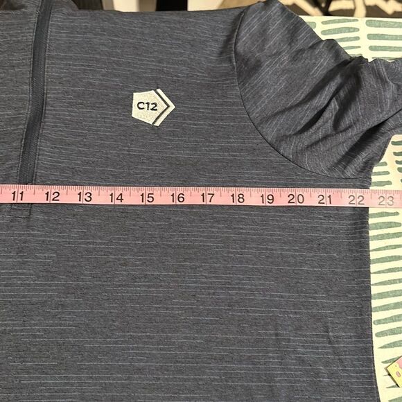 Travis Mathew Navy Heather Crestview 1/4 Zip Logo Size XL - Picture 6 of 10